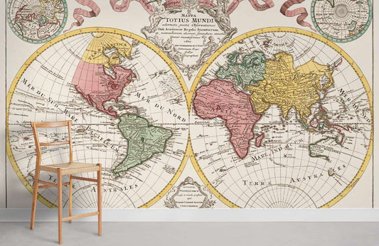 Mappa Totius Map Wall Mural For Room