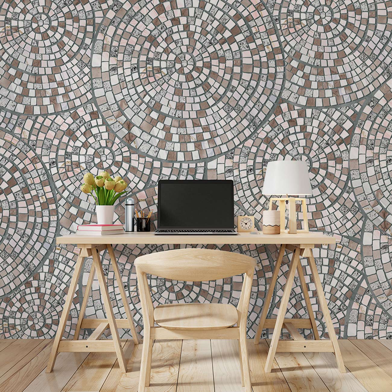 Marble Pattern Wallpaper Mural for the Decoration of the Living Room