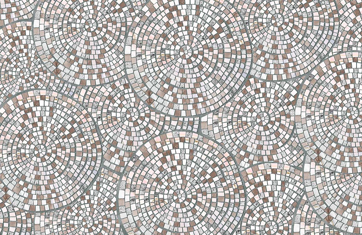Abstract Geometric Mosaic Tile Mural Wallpaper