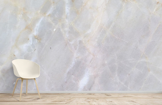 Wallpaper Mural for Home Decoration Featuring a Cracked Light Purple Marble Design