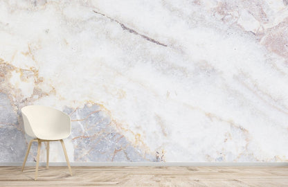 stylish and modern home decor wallpaper mural with white marble.