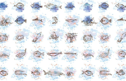 Ocean Fish Wallpaper Mural for Interior Design of Homes and Businesses