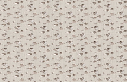 different fishes shape wall mural room