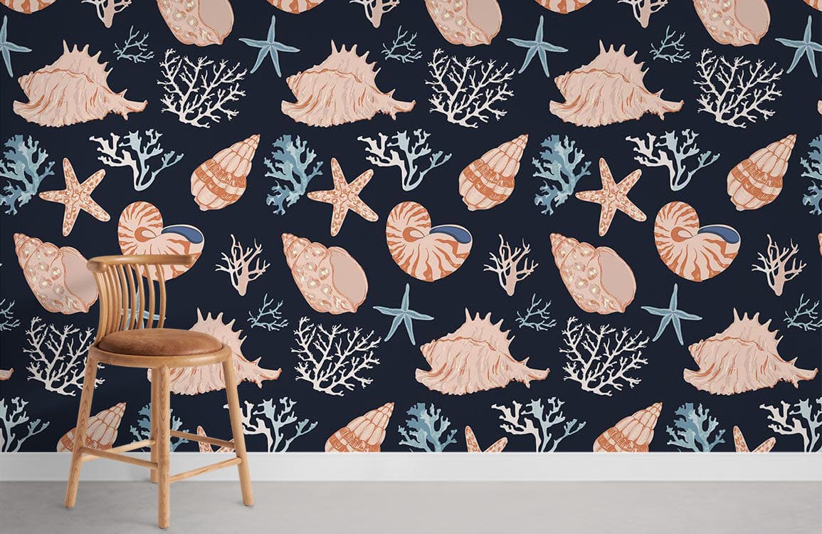 Marine Life Ocean Wallpaper Room Decoration Idea