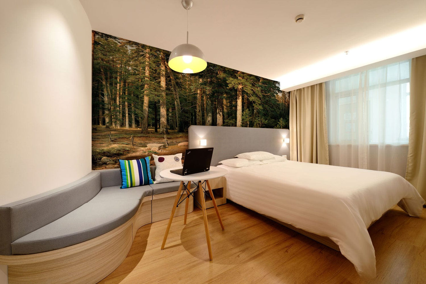 oil painting wall mural hotel decor idea