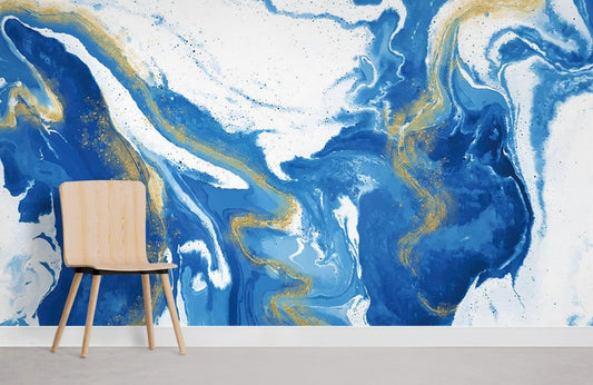 Ocean Room Mazarine Marble Wallpaper Mural