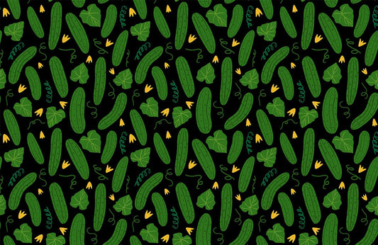 Cucumber Pattern Mural Wallpaper Custom Art Design