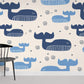 Meditating Whale Blue Wallpaper Room Decoration Idea