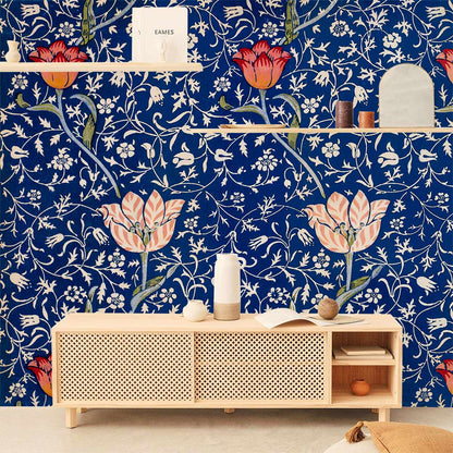 Brocade Vines Flower Wallpaper Decoration