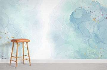 Elegant Watercolor Blush Gold Mural Wallpaper