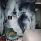 Wallpaper mural featuring melting ink paint for use as a bedroom decoration.