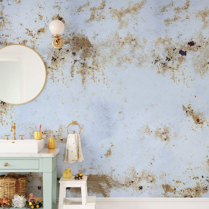 Luxurious Gold Marble Effect Mural Wallpaper in bathroom