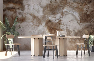 Unique Abstract Brown Marble Mural Wallpaper