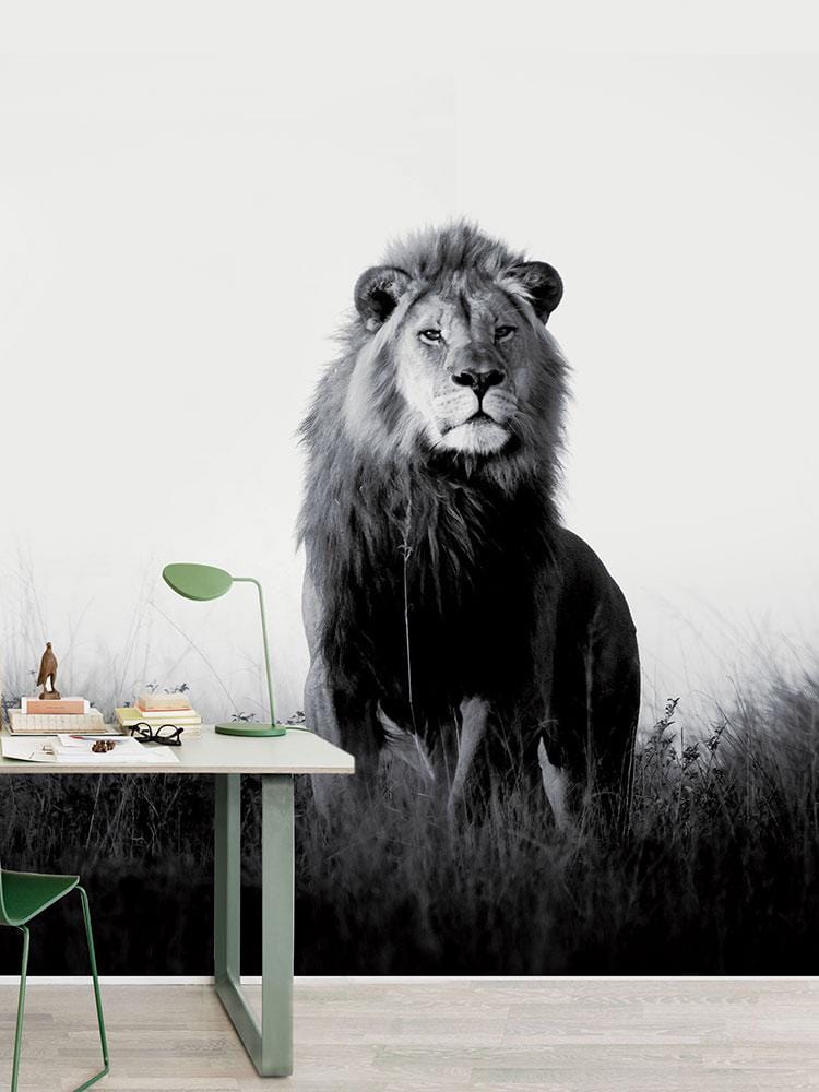 Mighty Lion animal wallpaper custom design