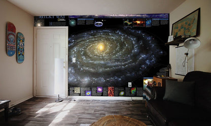 Galactic Milky Way Space Mural Wallpaper in living room