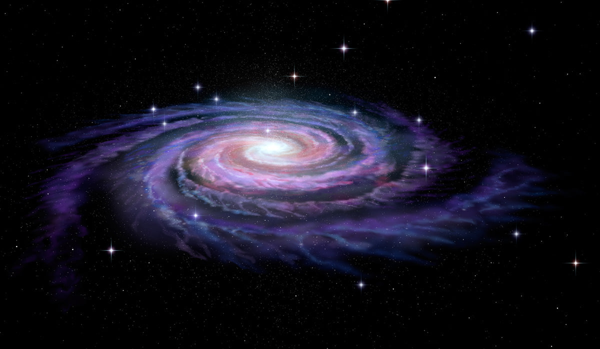Galactic Spiral Nebula Starry Mural Wallpaper