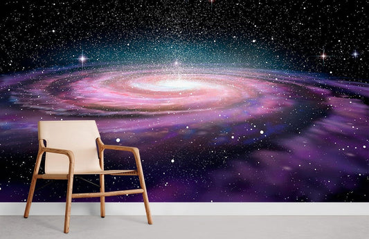 galaxy photo wallpaper mural for room decor