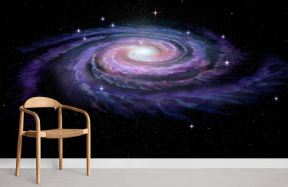 mysterious galactics Wallpaper mural for study room decor