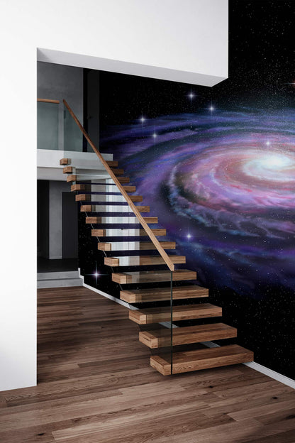 mysterious galactics Wallpaper mural for stairway decor