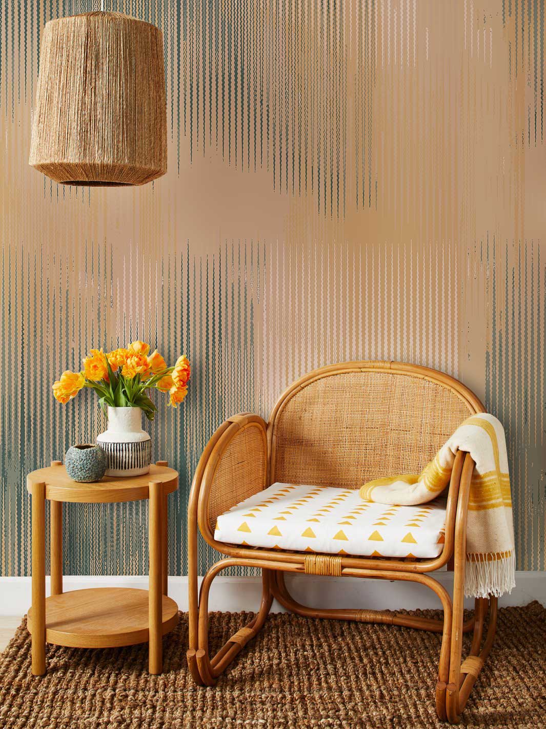 stripe wave aesthetic design art deco for wall