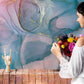 colorful marble wallpaper mural living room art decor design
