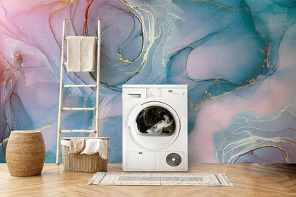 marble wallpaper mural room decoration idea