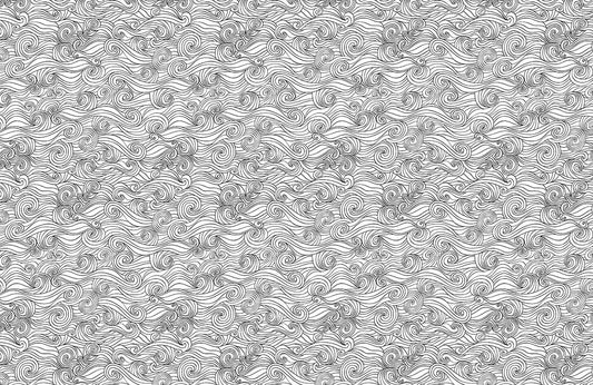 Abstract Swirl Pattern Black Wallpaper Mural