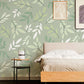 Watercolor Leaves Green Wallpaper Home Interior