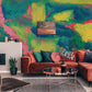colorful oil painting wallpaper mural living room decor