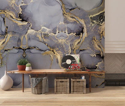 elegant marble wall mural for cozy home art decor