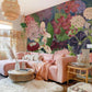 fresh aesthetic flower wallpaper for living room