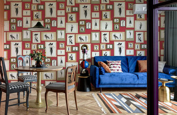 Schicke Vintage Damenillustration Wandtapete