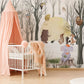 Baby Room Wall Mural Wallpaper - Moon Over a Wintery Jungle