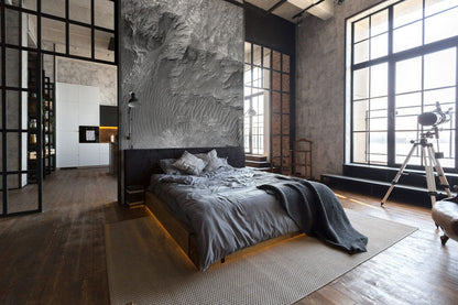 moon rock wallpaper mural bedroom decoration