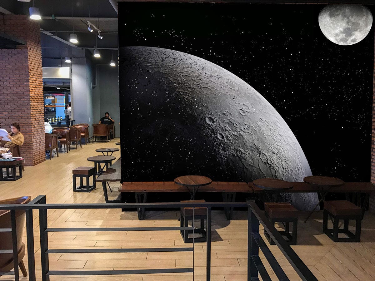 moon wallpaper mural for restaurant art design