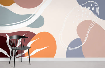 Modern Abstract Artistic Brushstroke Mural Wallpaper