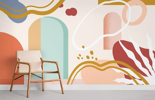 Morandi Fills Wallpaper Mural Room Decoration Idea