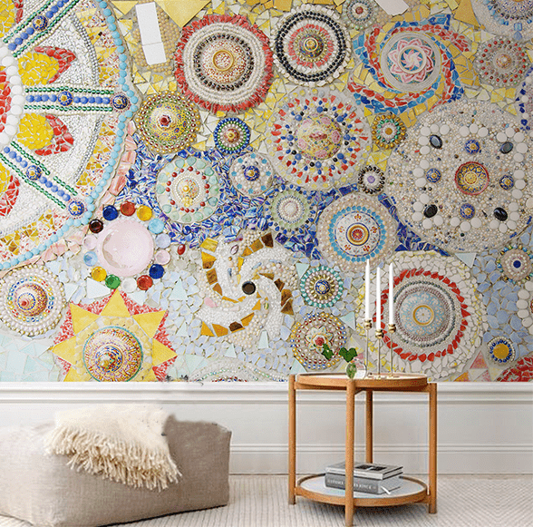 Mosaic Tile Pattern wallpaper mural custom design