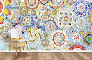 Colorful Mosaic Abstract Art Mural Wallpaper