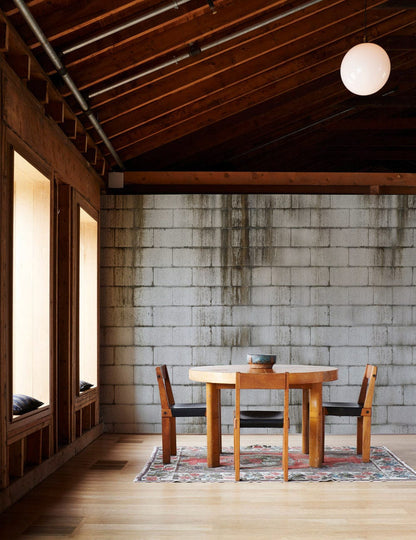 Mottled Brick Industrial Mural Dining Room