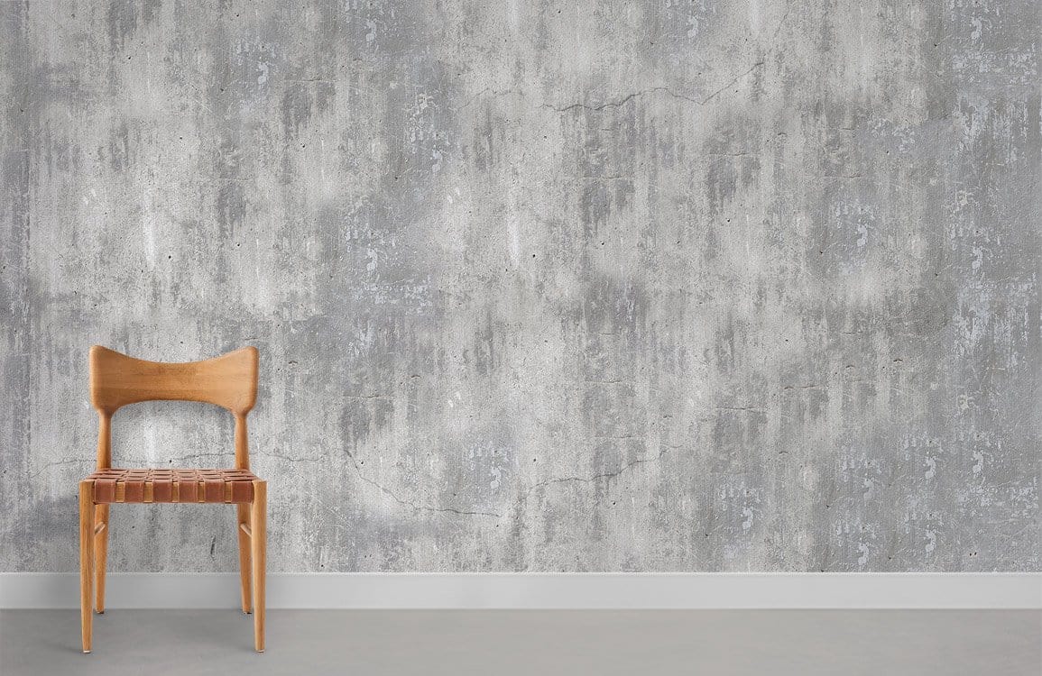 Modern Grey Concrete Textured Mural for Wall