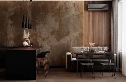 mottled marks industrial wall mural dining room design