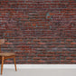 vivid red brick rust industrial wallpaper