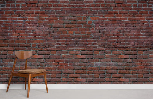 vivid red brick rust industrial wallpaper