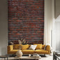 industrial concrete red wall mural living room