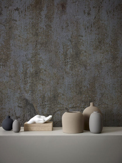 mottled stain wall mural hallway design