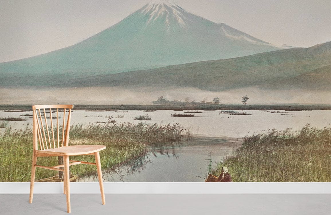 Mount Fuji Famous painting Wallpaper Mural for Room decor