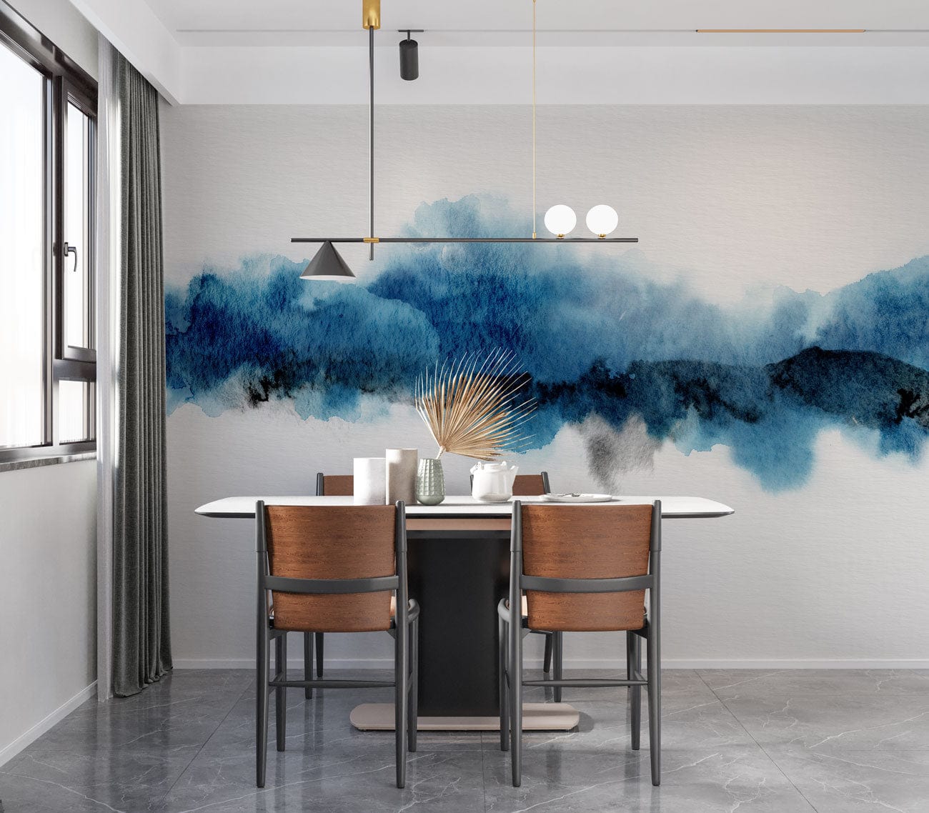mountain wallpaper mural dining room decoration