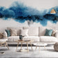 blue mountain landscape wallpaper mural living room decor