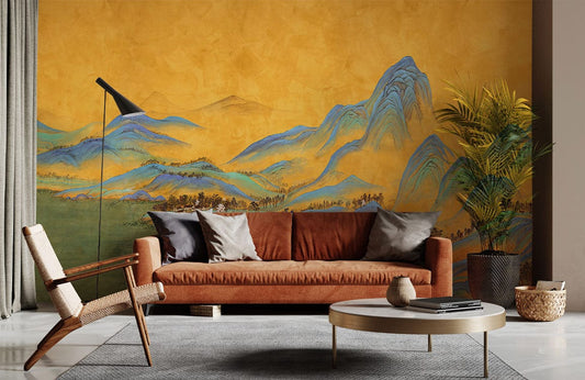 mountain groups wallpaper mural living room decor